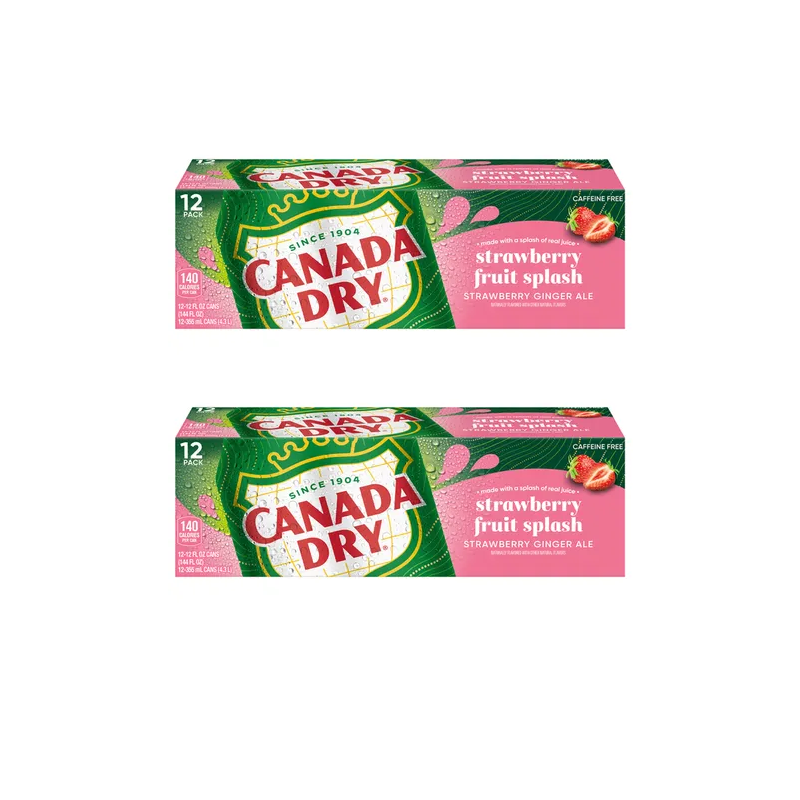 Canada Dry Fruit Splash Strawberry Ginger Ale 355 ml Dose